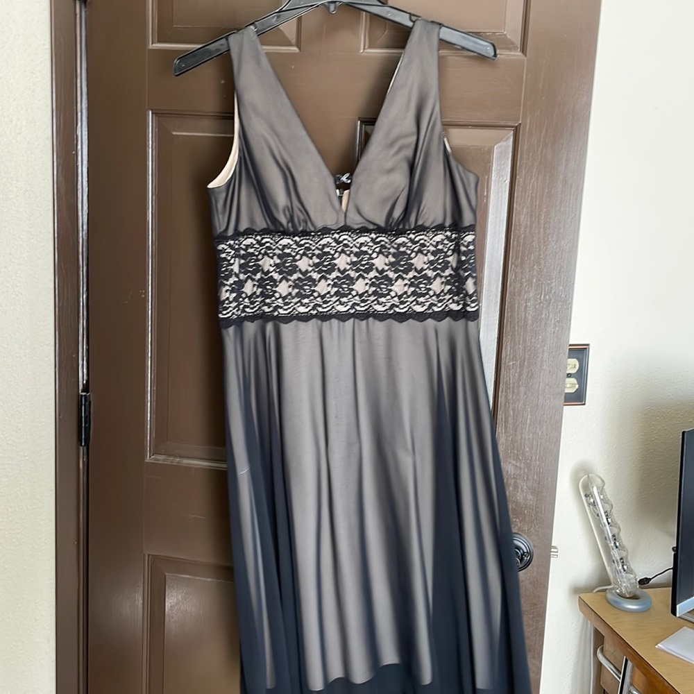 Black dress with Deep v